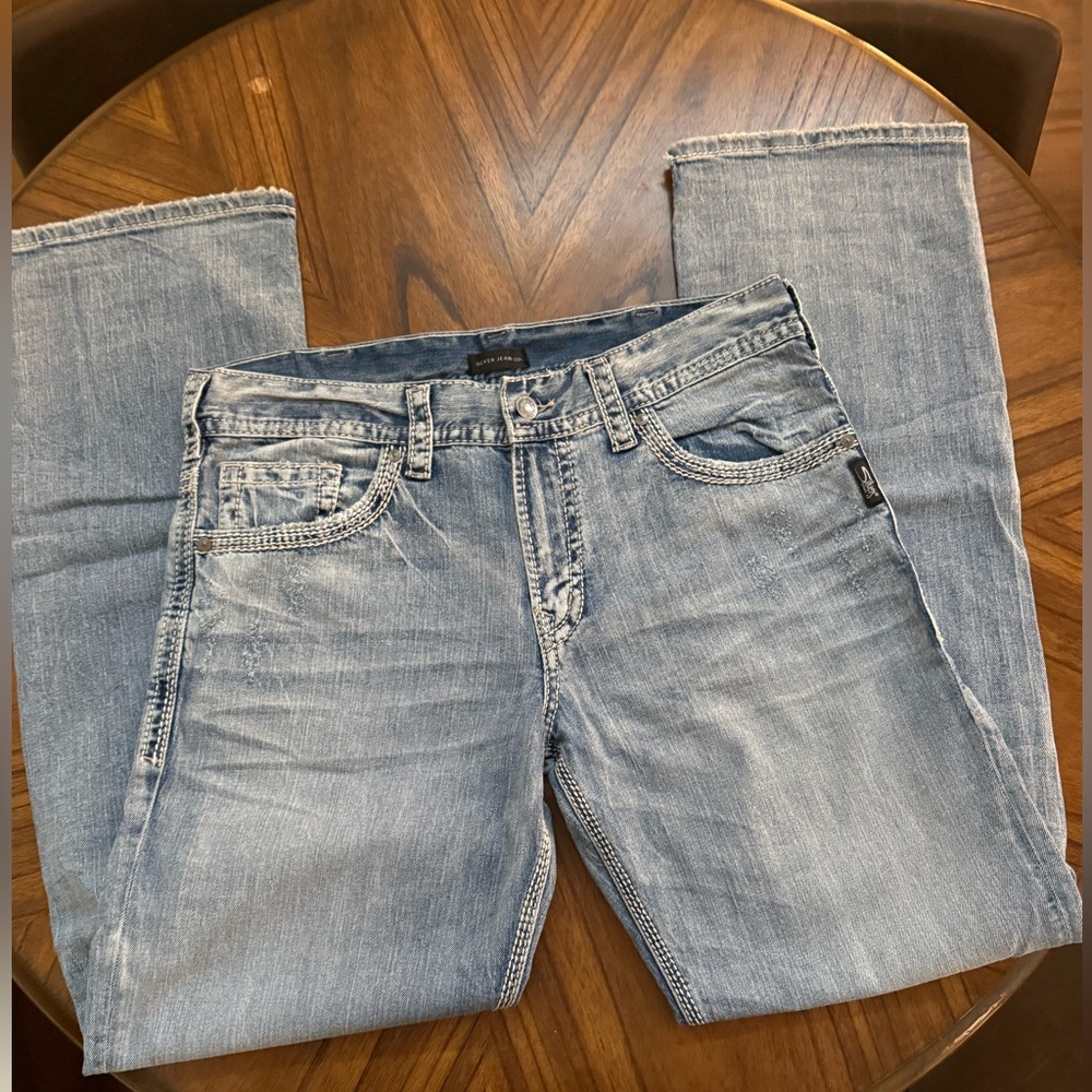 Men’s Silver Gordie Jeans Size 36/36 - Picture 2 of 7